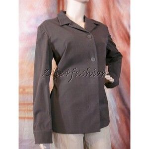 $1895 NWT JIL SANDER Chocolate Brown Cotton Elastane Jacket 12